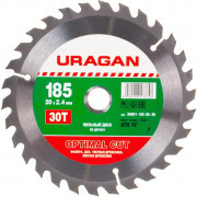 Диск пильный URAGAN Оптимальный рез по дереву 185х30, 30Т /36801-185-30-30/ Диск пильный URAGAN Оптимальный рез по дереву 185х30, 30Т /36801-185-30-30/