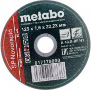 Диск отрезной по металлу SP-Novorapid RU (Metabo) 125х1,6х22,23мм 1/50 Диск отрезной по металлу SP-Novorapid RU (Metabo) 125х1,6х22,23мм 1/50